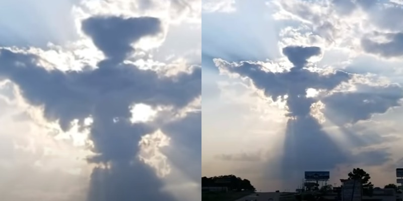 Quhet si videoja e mrekullisë/ Pas stuhisë së madhe imazhi i Zotit shfaqet në qiell, burri: Ai eci mes reve, do na mbrojë të gjithëve