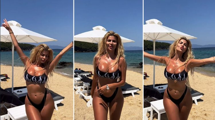 Me një VIDEO ‘të zjarrtë’ nga plazhi, Luana Vjollca vë në pah linjat e saj seksi